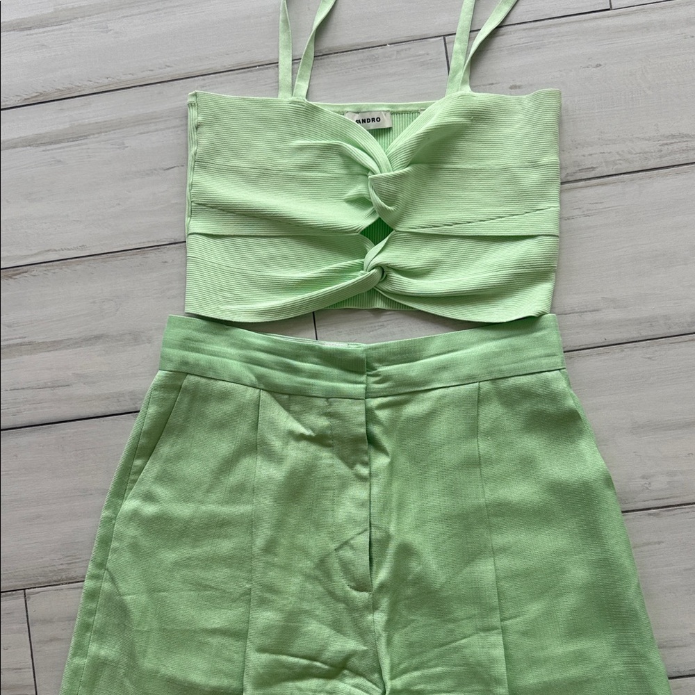 Sandro Light Green Two-Piece Set